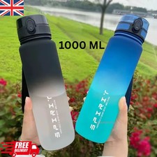 1 Liter Sports Water Bottle Gym Travel Drinking Leakproof Bottle BPA-Free UK