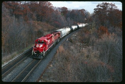 Original Rail Slide - CP Canadian Pacific 5514+ Bayview ON 30.10.1993