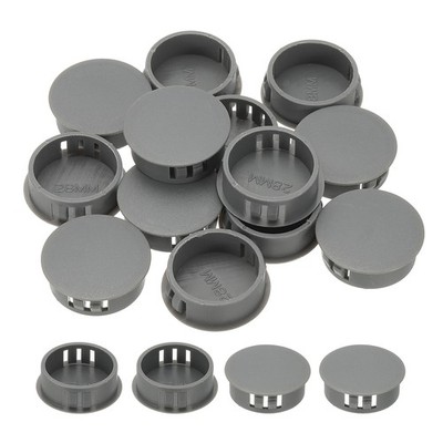 Plastic Hole Plugs, 55 Pcs 1 1/9''(28mm) Round Plastic Hole Caps, Gray