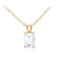 WeißEr Topas Vergoldetes Silber Collier, Nigeria 1,08Ct