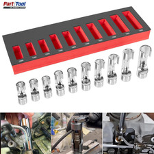 12030 Flare Nut Socket Set, 10/11/12/13/14/15/16/17/18/19mm, 3/8" Square Drive