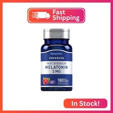 Piping Rock Melatonin 3mg 180 Fast Dissolve Tablets Berry Flavor