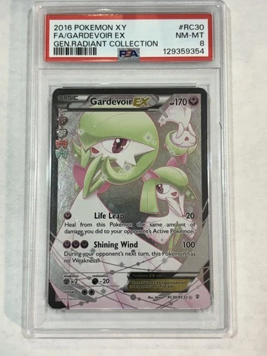 2016 POKEMON XY GENERATIONS RADIANT COLLECTION #RC30 FULL ART/GARDEVOIR EX PSA 8