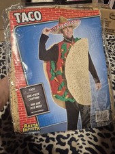 Rasta Imposta Taco One-Piece Costume One Size Polyester Food Drink Beige