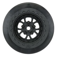 Pro-Line Pomona Drag Spec Rear Drag Racing Wheels w/ 12mm Hex (Black) (2)