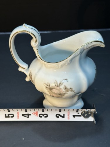 NOS Johann Haviland Bavaria Germany Sepia Rose Creamer Gold Trim Original Box - Picture 5 of 14