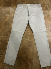 Goodfellow  Co Regular Fit Light Gray Chino Cotton Pants Button Zip Men