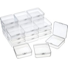 SATINIOR 24 Packs Small Clear Plastic Beads Storage 2.9 x x 1 in,