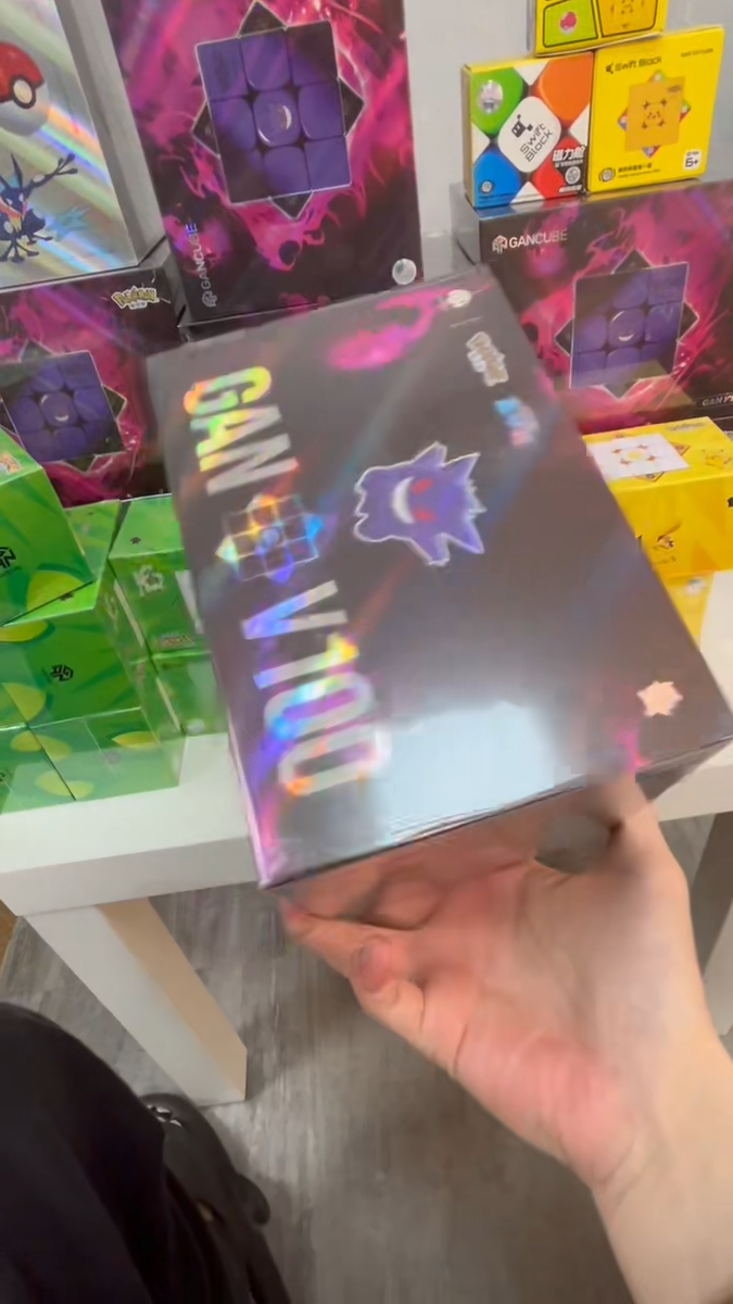 GAN V100 maglev Pokémon Magic Cube Magnetic Puzzle Cube Gengar UV