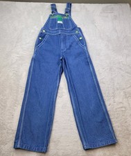 Liberty Bib Overalls Boys 10R Blue Jean Dark Denim Zip Pocket Work Play Farm