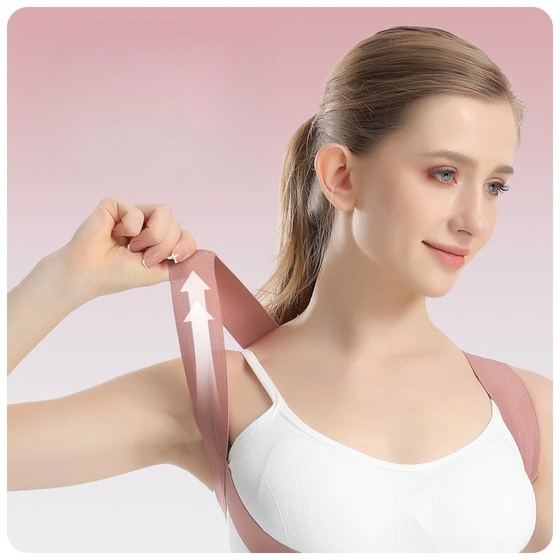 Corrector de Postura para Adultos Soporte Cinturón Fijo Espalda Hombro Cintura Soporte Ajustable Foto 3 de 4