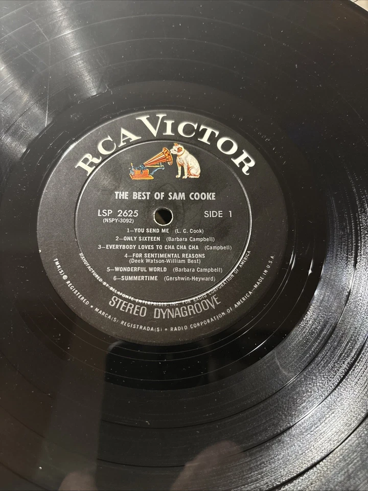 SAM COOKE - The Best Of  1962 Vinyl LP  RCA LSP 2625 Stereo Send Me Cupid Shrink - Image 3 of 4