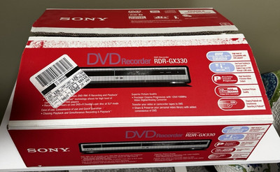 Sony RDR-GX330 DVD Recorder Player Burner w/ Remote/Cables/Blank Media - Tested