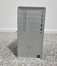 HP Pavilion Desktop Tower PC Silver/Black HDMI VGA RJ-45 USB 2.0/3.0