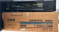 Rare Onkyo Integra T-9090ii Fm Stereo Tuner Original Woodgrain Side Panels Box