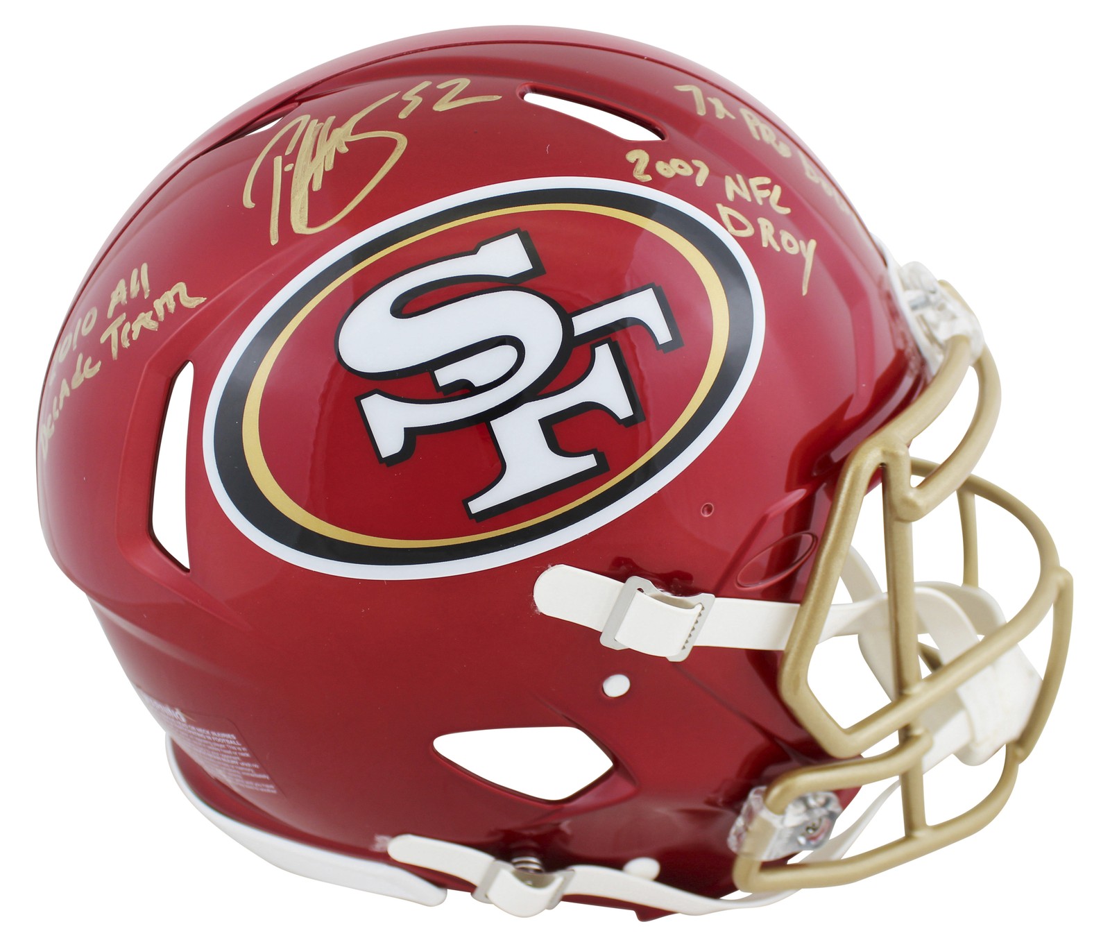 Patrick Willis Autographed Signed San Francisco 49ers 49ers "3x Insc" Flash F/S Speed Proline Helmet BAS Witness 
