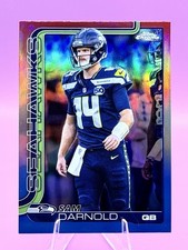 2025 Topps Chrome Football Sam Darnold #275 Red White & Blue Refractor SB CHAMPS