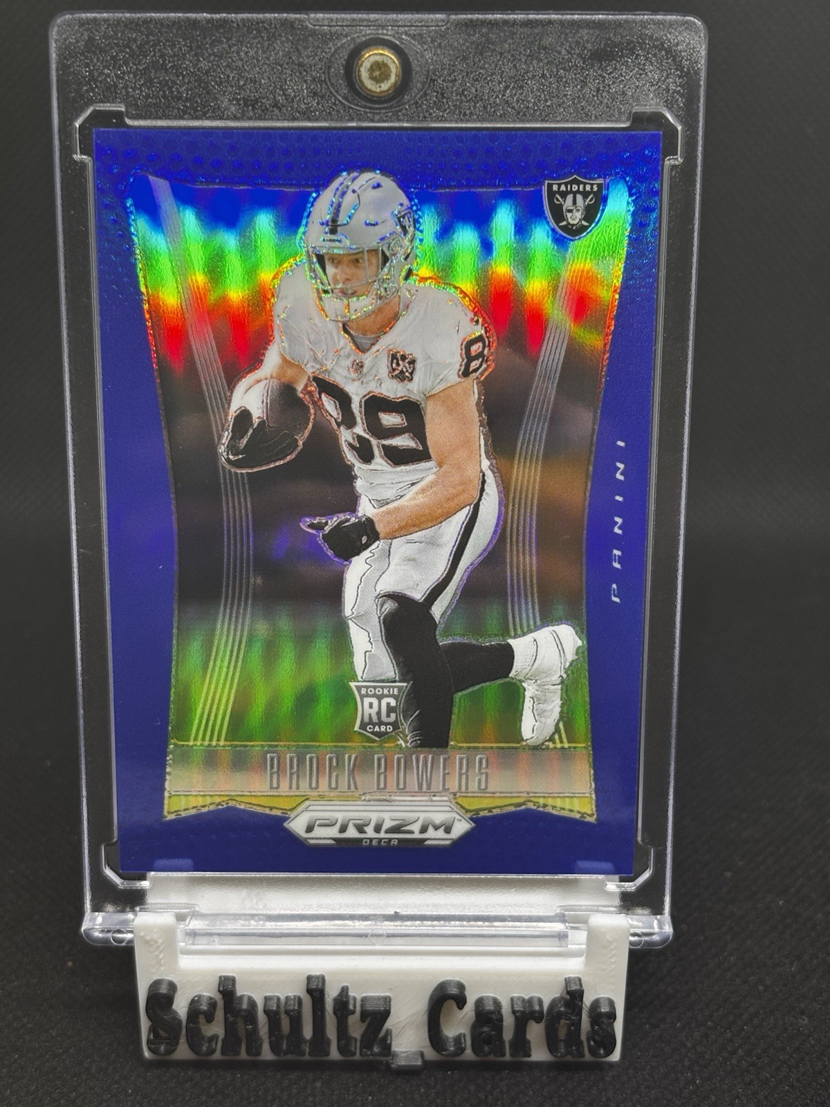 2024 Panini Prizm Deca Brock Bowers /149 Rookie Blue Prizm RC #170 Raiders