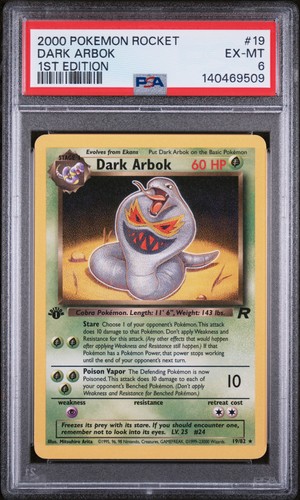 Dark Arbok (1st Edition) graded PSA 6 for sale on eBay