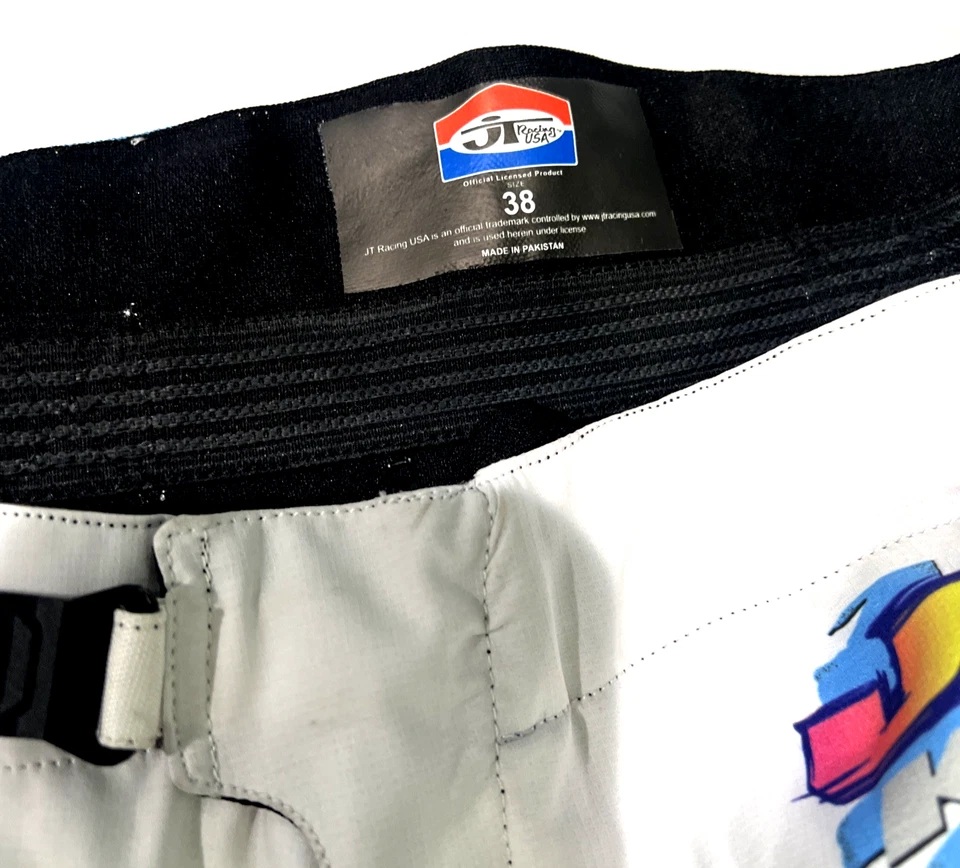 JT Racing USA Men's Size 38 Dalmatian K9 MX Pants Multicolor Ripstop - Image 4 of 4