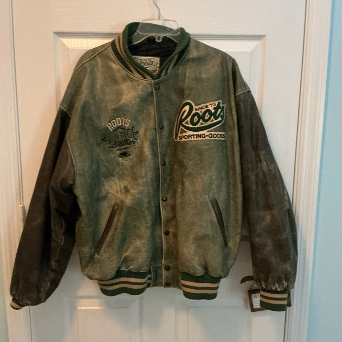 roots leather jacket products for sale | eBay