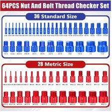 Thread Gauge Kit 64Pcs Standard Metric