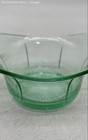 Green Depression Glass Oval Embossed Base Handled Dessert Fruit Serving Bowl — photo 4