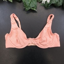 Honeydew Women's XL Peach Ribbed Knit Underwire Bra Full Coverage