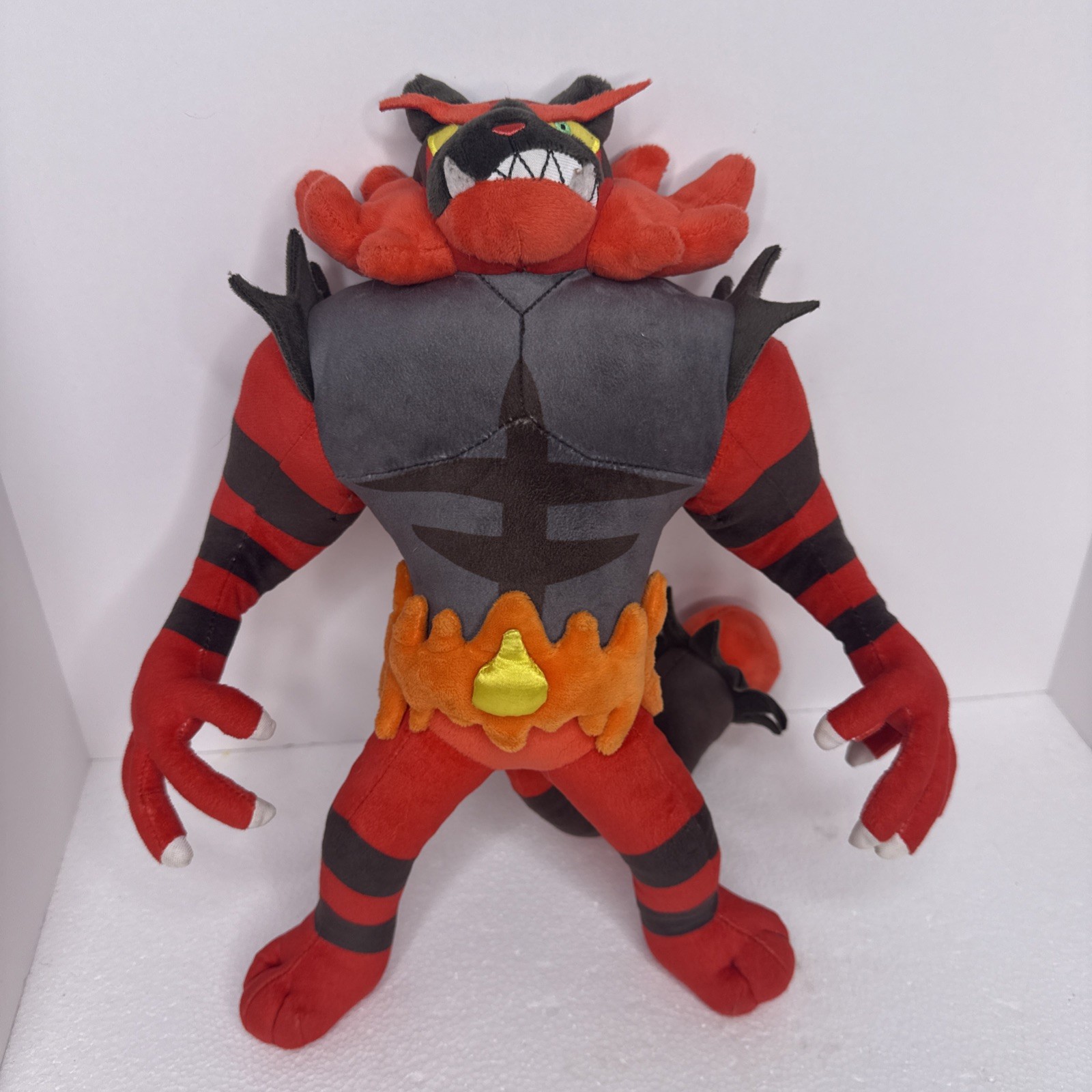 Pokemon Center Original Plush Doll Incineroar (Gaogaen) 14” Posable Tail