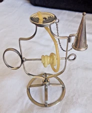 Silver antique Candle holder and snuffer birmingham 1911