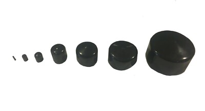 #ad 1 16quot; to 4 3 4quot; Black Round Flexible Vinyl Rubber Tube Caps 2 4 10 25 50 100 $46.10