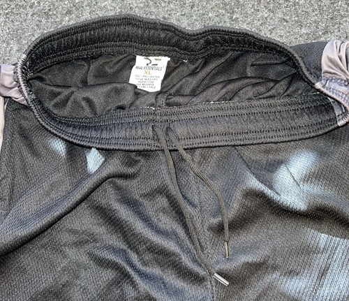 Real Essentials Athletic Shorts Mens XL Black Grey Drawstring Activewear NWT - Bild 3 von 5
