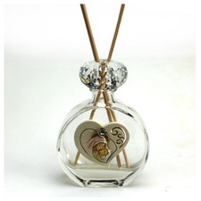 32683 Bomboniere Profumatore Cristallo Cuore e Strass Madonna Bambino Profumo