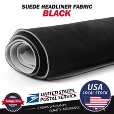 Car Van Automobile Trim Interior Black Headliner Roof Repair Faux Suede Fabric