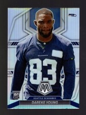 2022 MOSAIC SILVER PRIZM #349 DAREKE YOUNG RC SEATTLE SEAHAWKS