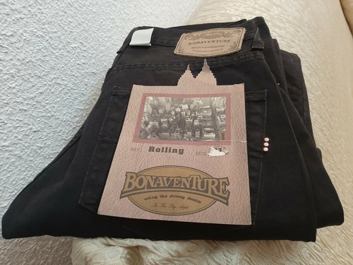 Pantalón vaquero hombre tejido gabardina talla 31 color negro marca  Bonaventure | eBay