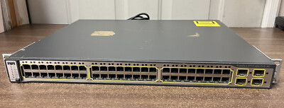 Cisco Catalyst 3750 WS-C3750-48PS-S 48-Port Fast Managed PoE Ethernet Switch