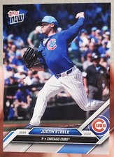 RARE JUSTIN STEELE 2024 TOPPS NOW ROAD TO OPENING DAY CHICAGO CUBS PR/914 🔥