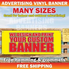 Custom Vinyl Mesh Banner Sign, Full Color - Free Design, For outdoor indoor use