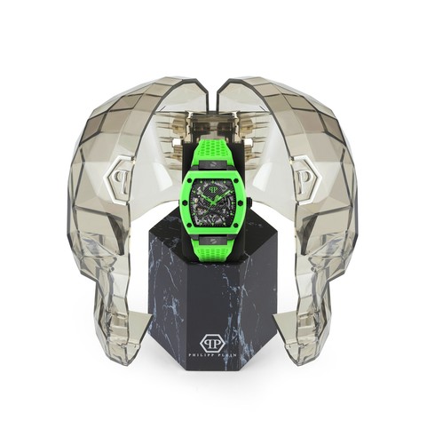Philipp Plein PWBAA2324 THE $KELETON HYPER $PORT Automatik grün Herren Uhr NEU - Bild 5 von 10