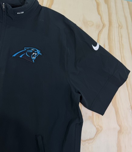 Nike Carolina Panthers Camicia Giacca Media Dri-Fit Team Edizione Sideline 1/2 Zip - Foto 6 di 15