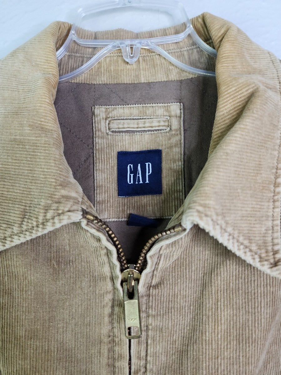 Vtg GAP Mens XL Tan Neutral Corduroy Lined Full Zip Soft Jacket | eBay