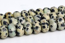 8x5MM Natural Dalmatian Jasper Beads Grade AAA Faceted Rondelle Loose Beads