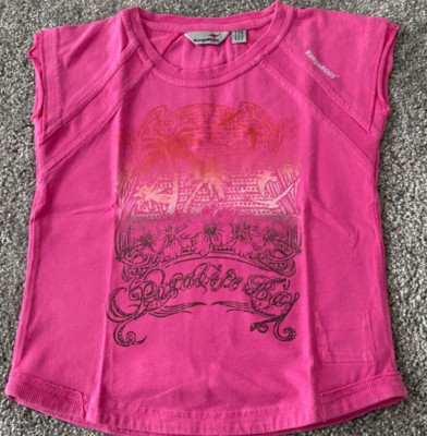 KangaRoos +++ T-shirt size 116 in pink summery with motif-eyatcher