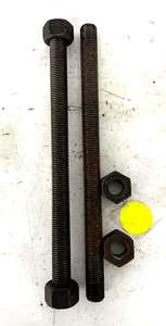 UNBRANDED 1-1/16"- 8 x 17" FULL THREAD RODS WITH NUTS *LOT OF 2*