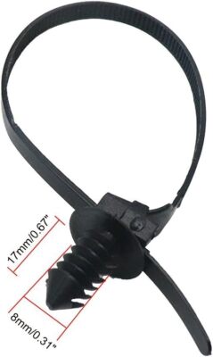 20-Pack Black Nylon Cable Ties 8.3 Inch - Heavy Duty Zip Ties For Home, Car, Electronics & Outdoor Use - View #8