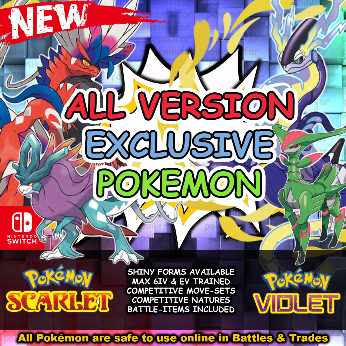 All of the Version Exclusives in 'Pokémon Scarlet' and 'Violet