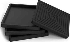 Furniture Coasters Cups 4Pcs 3.5 Inch Rubber Non-Slip Bed Leg Pads,Anti Slip Pad