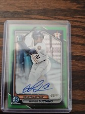 WANER LUCIANO 2024 BOWMAN CHROME PROSPECT AUTO GREEN REF/99 #CPA-WL ASTROS