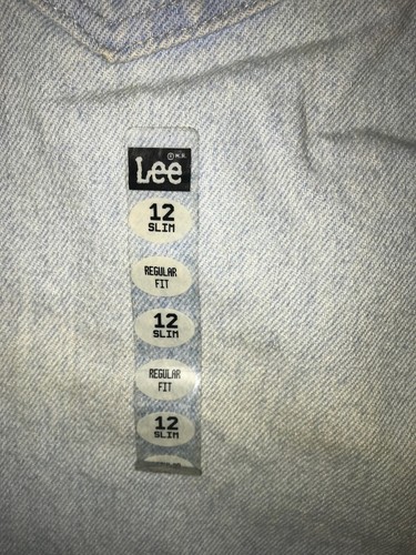 Lee Girls Tapered Leg Blue Jeans Size 12R NEW NWT - Picture 3 of 4